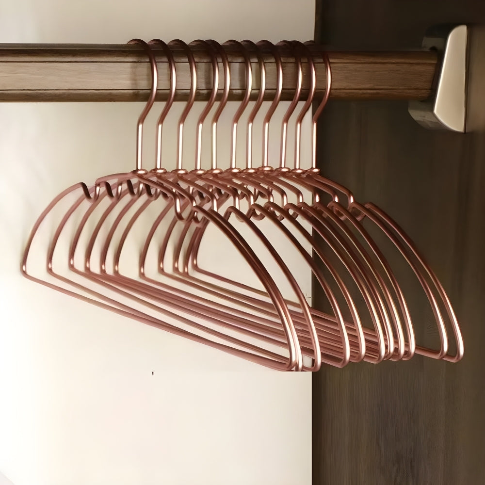 Curved Aluminium Clothes Hangers Set of 10 – image 2