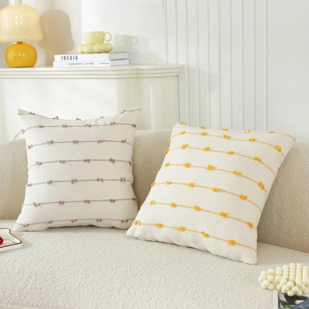 Vertical Stitched Stripe Cushion Cover – image 1