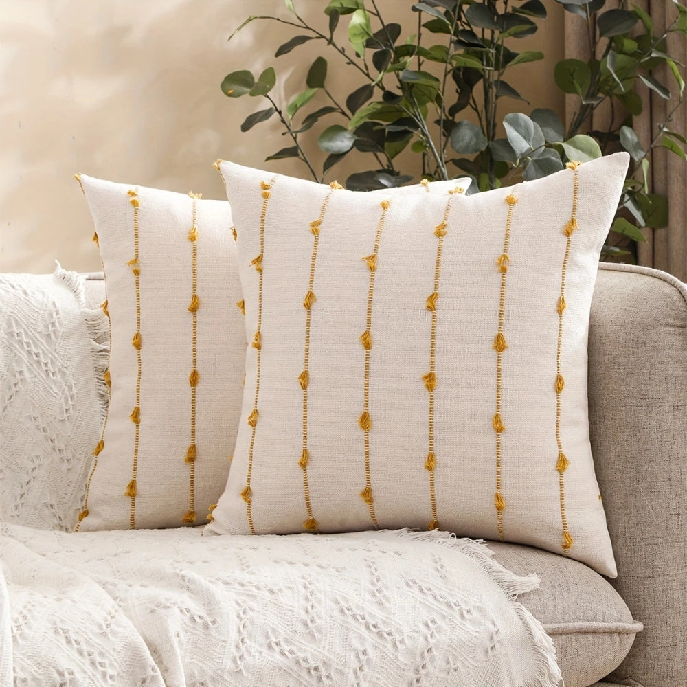 Vertical Stitched Stripe Cushion Cover – image 5