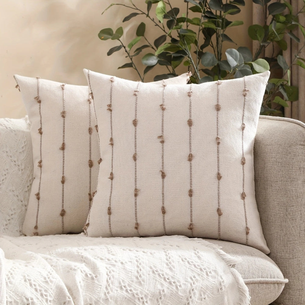 Vertical Stitched Stripe Cushion Cover – image 6