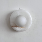 White Jade Wall Sconce with Glass Shade - view 10