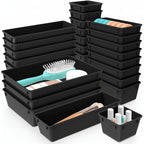 Drawer Organiser Plastic Storage Trays Set Kitchen Office Bathroom