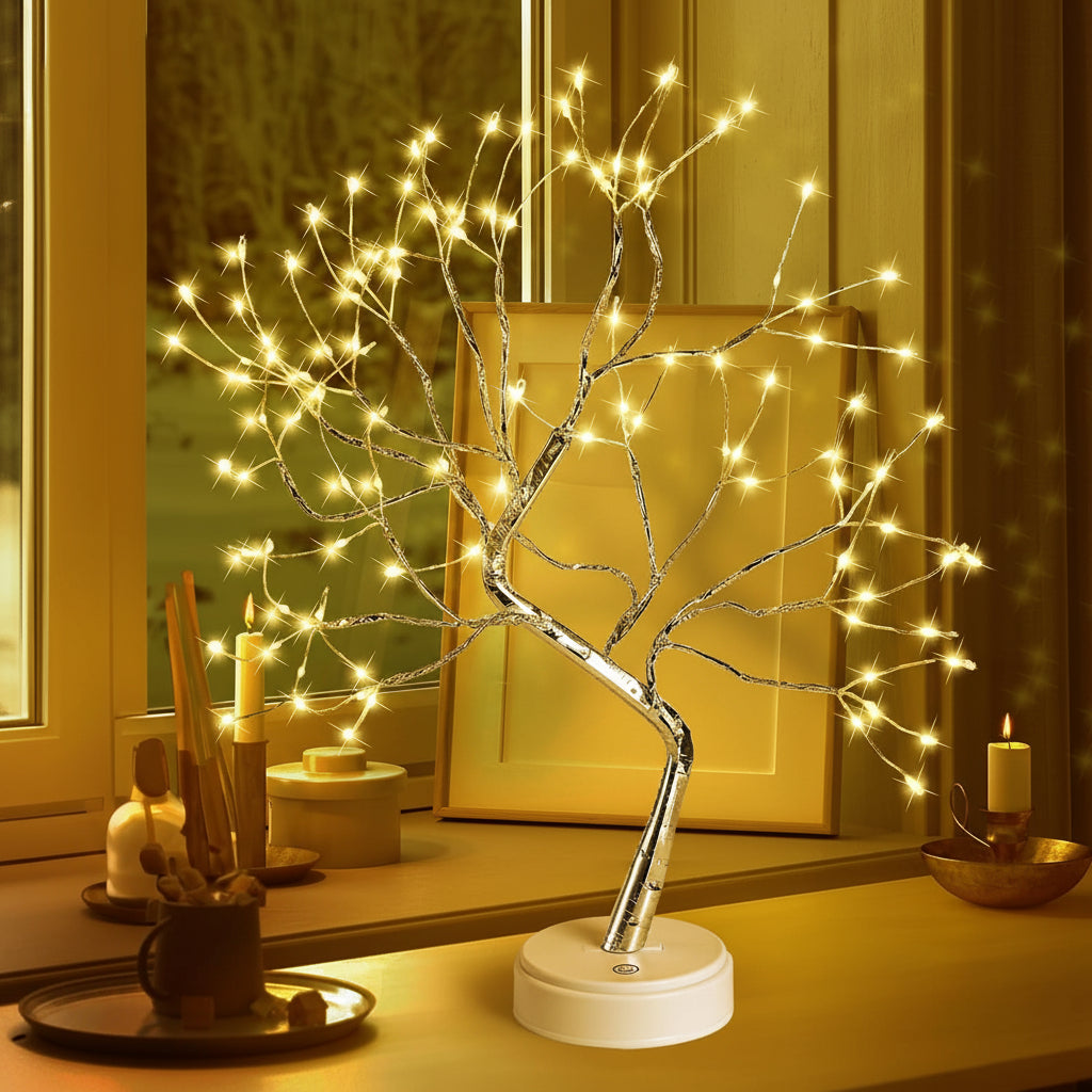 Table Lamp Decorative Bonsai Tree LED Light Cosy Home Decor