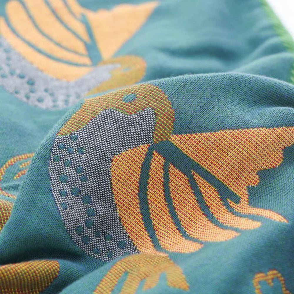 Bird Jacquard Cotton Gauze Pillowcases, Set of 2 - product view 5