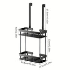 Hanging Shower Caddy Rack, Black No-Drill Bathroom Storage - product view 1