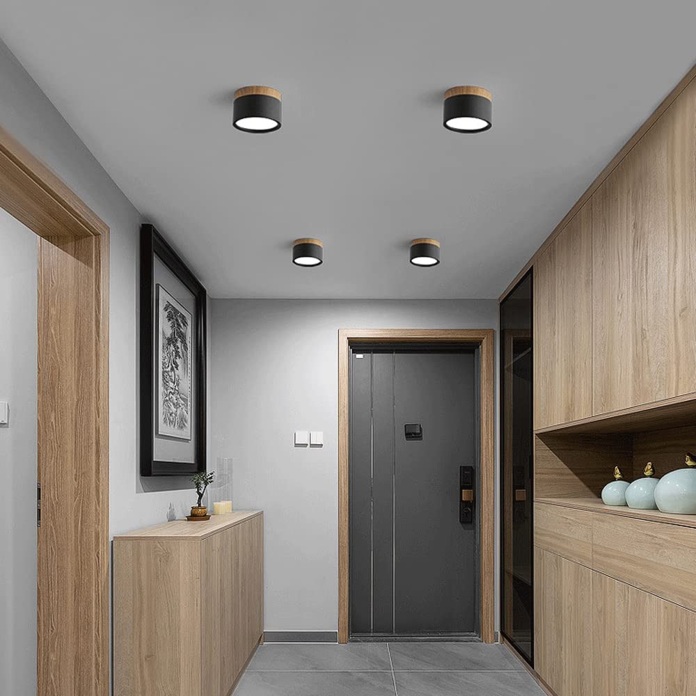 Wood-Effect LED Button Ceiling Light - view 22