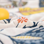 Reversible Floral Throw Blanket with Tassels — product view 7