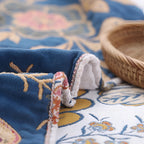 Reversible Floral Throw Blanket with Tassels — product view 6
