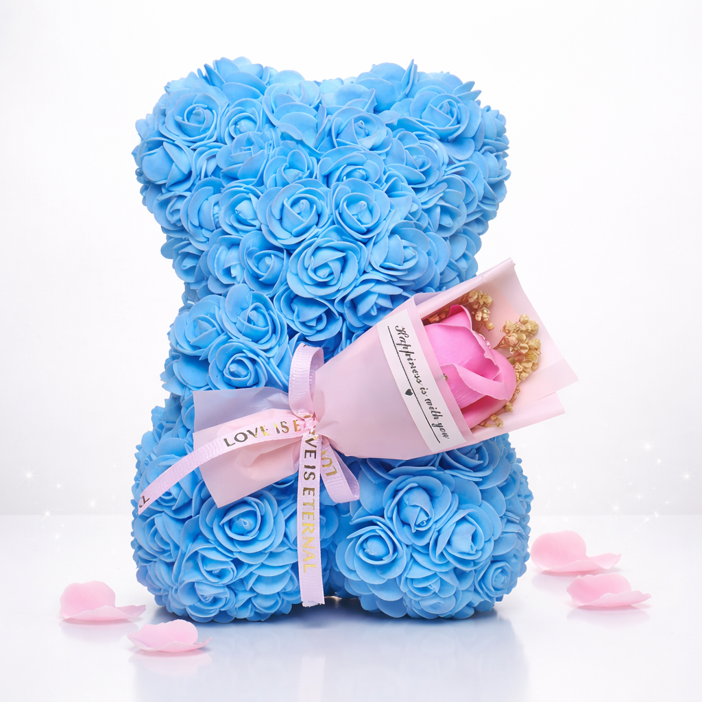 Artificial Rose Bear, Decorative Flower Gift — product view 4