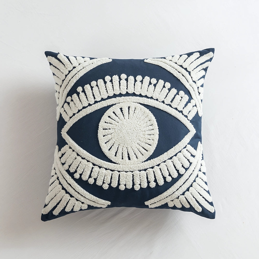 Embroidered Eye Motif Cushion Cover – image 8