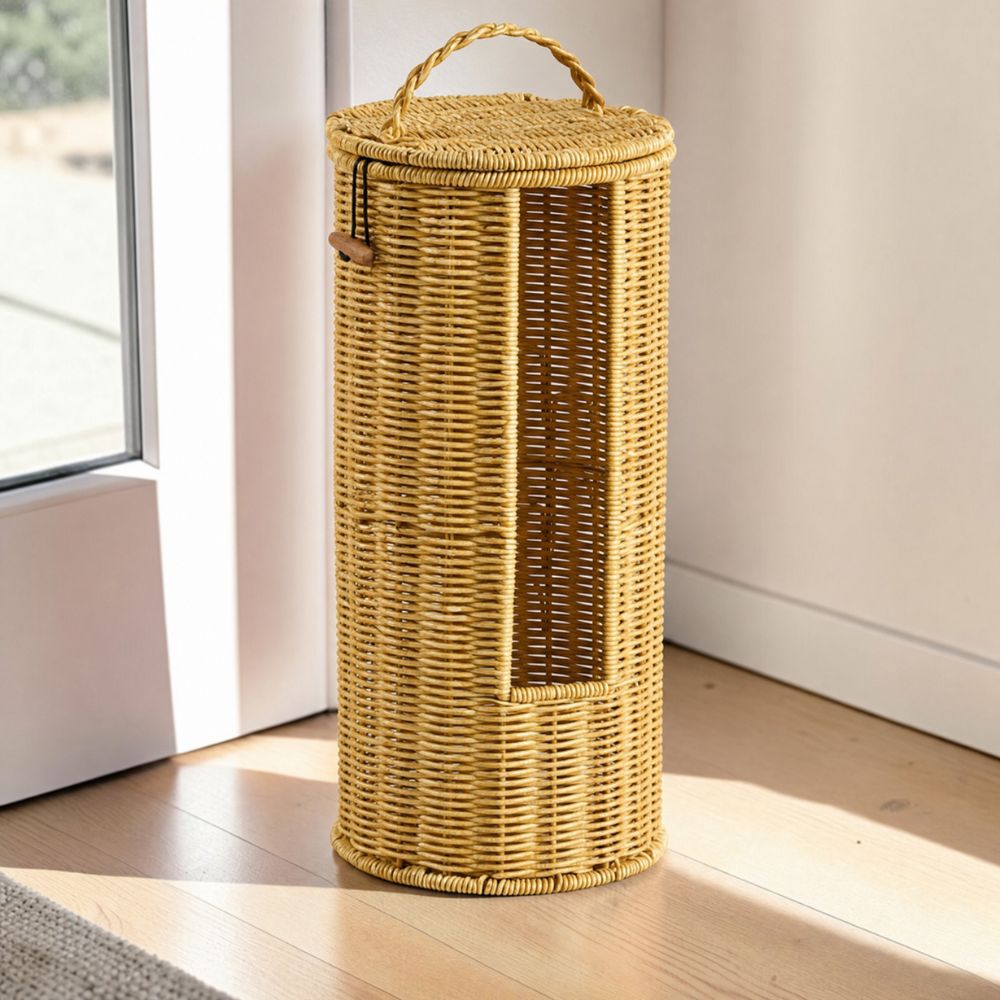 Woven Rope Toilet Roll Storage Holder – image 1