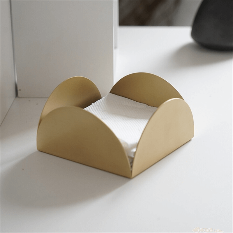 Gold Tone Stainless Steel Tissue Holder