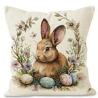 Easter Bunny Cushion Covers, Set of 4 Pastel Designs - product view 4