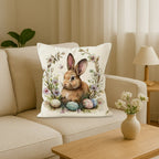 Easter Bunny Cushion Covers, Set of 4 Pastel Designs - product view 5