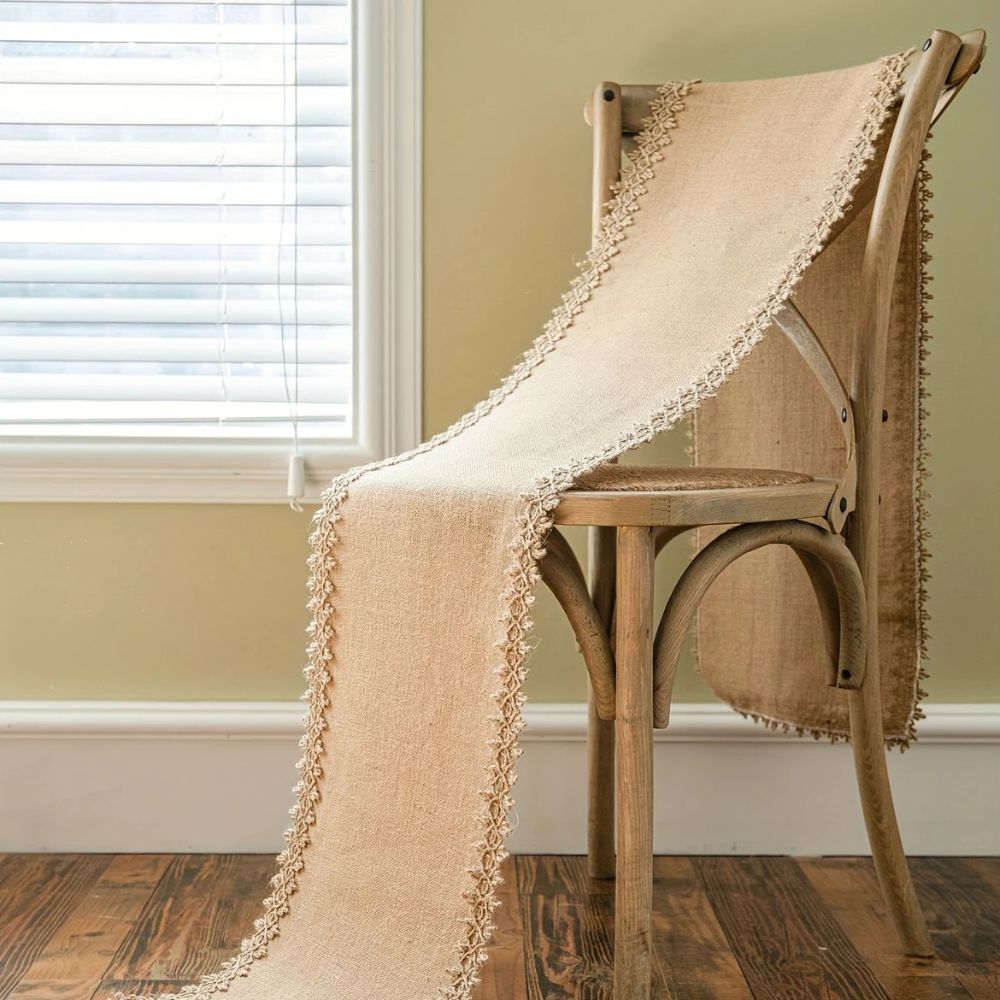 Natural Jute Table Runner with Decorative Edge – image 4