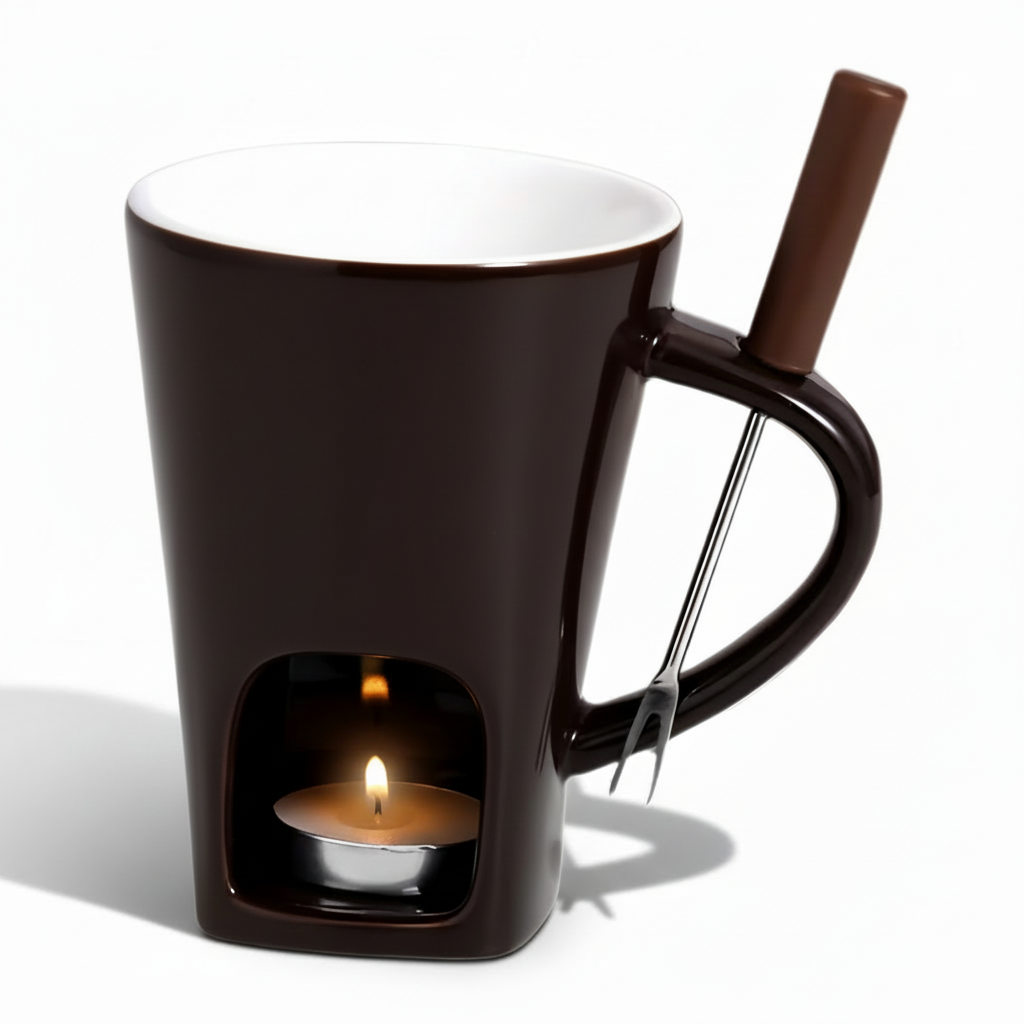 Ceramic Tealight Fondue Mug Set, Pack of Two — product view 2