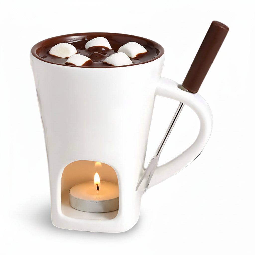 Ceramic Tealight Fondue Mug Set, Pack of Two — product view 3