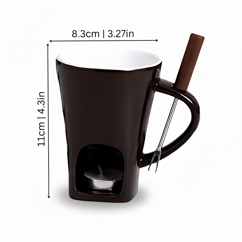 Ceramic Tealight Fondue Mug Set, Pack of Two — product view 5