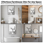 Humorous Donkey Bathroom Canvas Print, Farmhouse Wall Art — product view 4