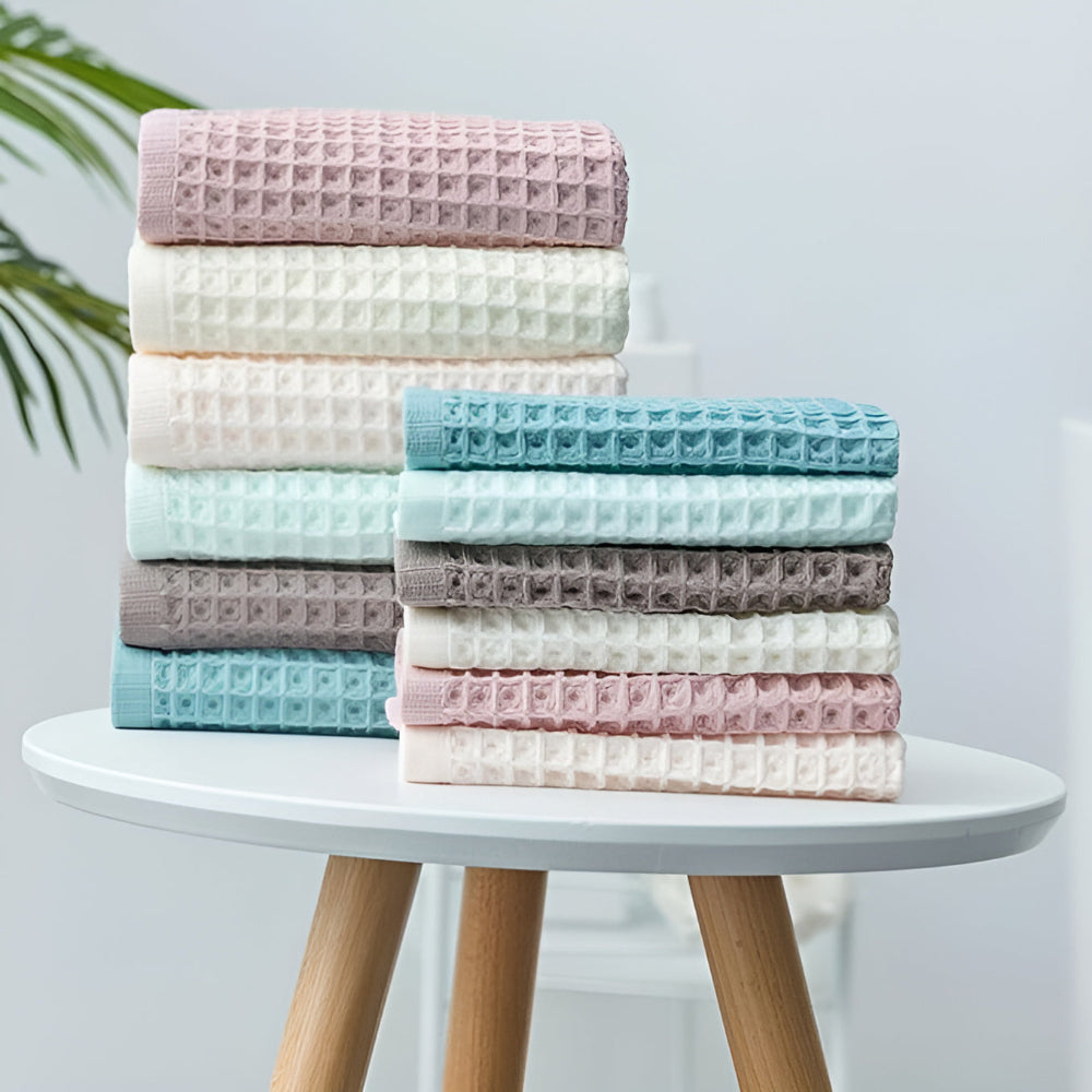 Waffle Weave Cotton Bath Towel – image 1