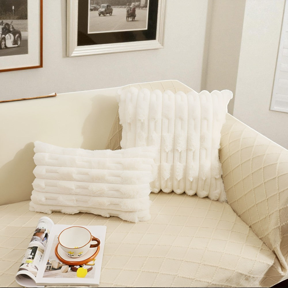 Plush Ribbed Cushion Cover – image 4