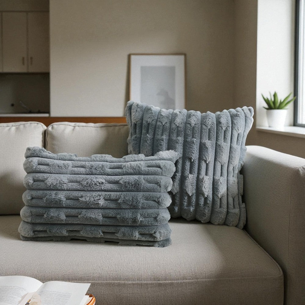 Plush Ribbed Cushion Cover – image 5