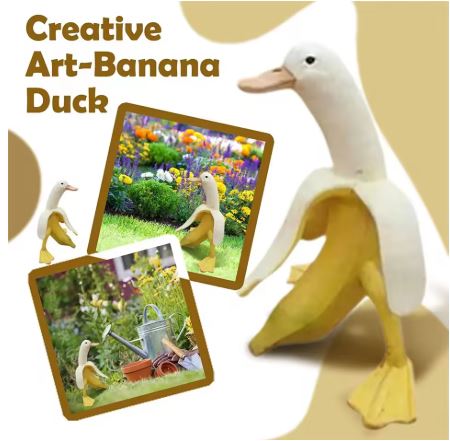 Banana Duck Resin Ornament