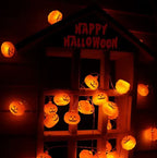 Halloween Pumpkin LED String Lights, Battery Powered, 10 or 20 LEDs - product view 4
