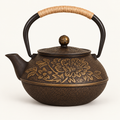 Cast Iron Teapot Japanese Tea Pot Floral Design