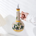 Hand-Painted Ceramic Oil and Vinegar Dispenser Bottle - product view 5