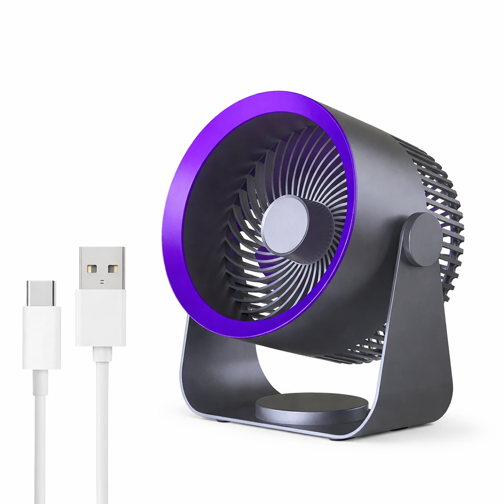 Portable USB-C Desk Fan, 3 Speeds with USB or 4000mAh Options — product view 10