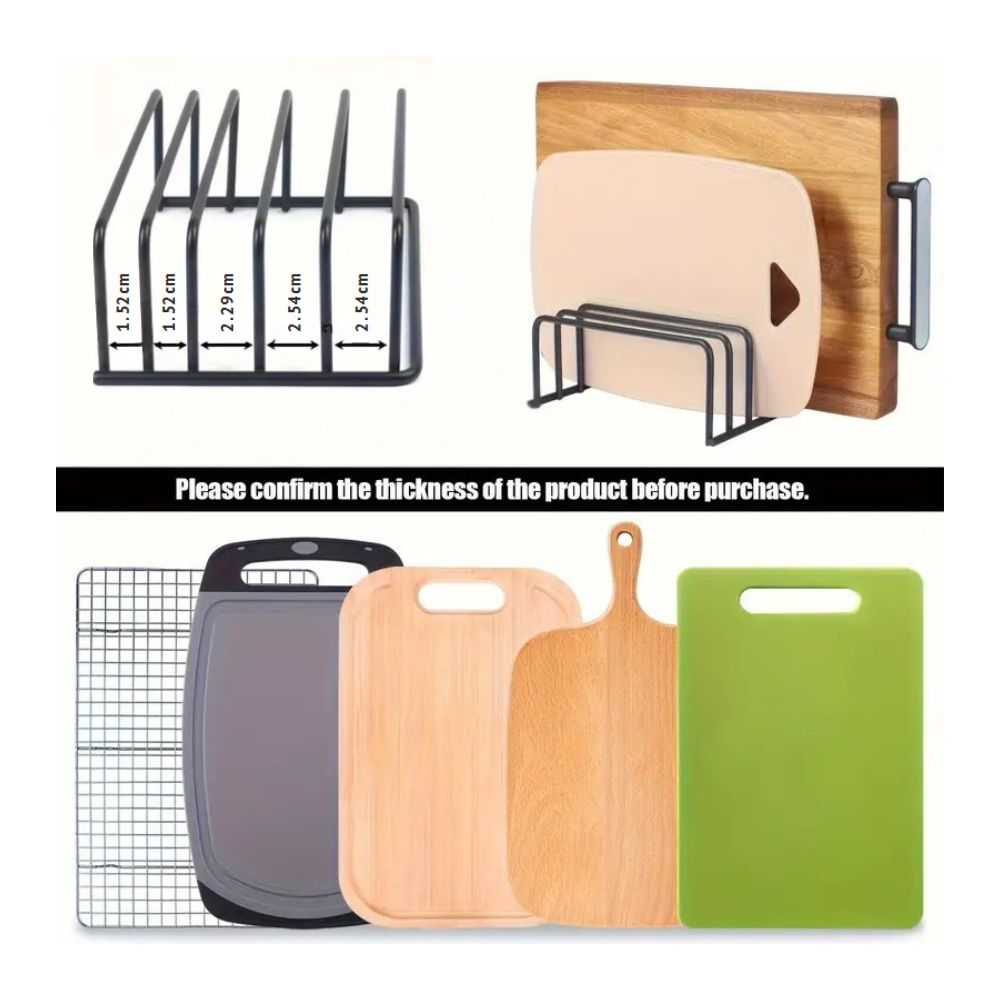Steel Chopping Board Rack, Kitchen Worktop Organiser - product view 5