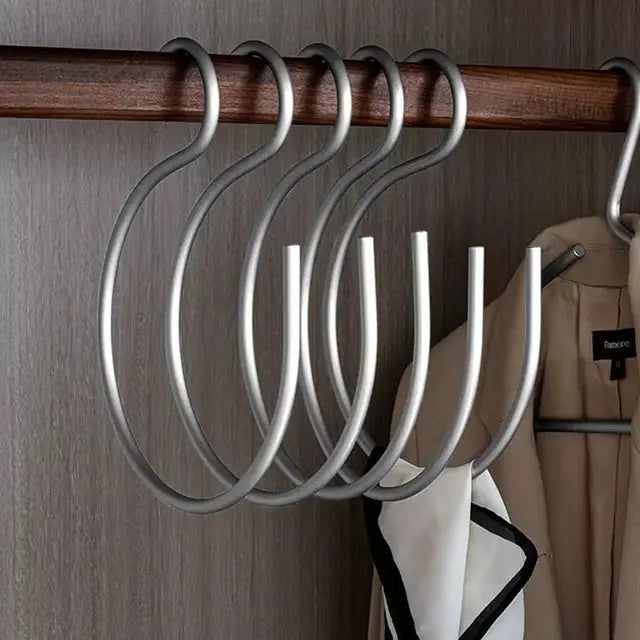 S Shaped Metal Wardrobe Hangers, Set of 5