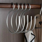 S Shaped Metal Wardrobe Hangers, Set of 5