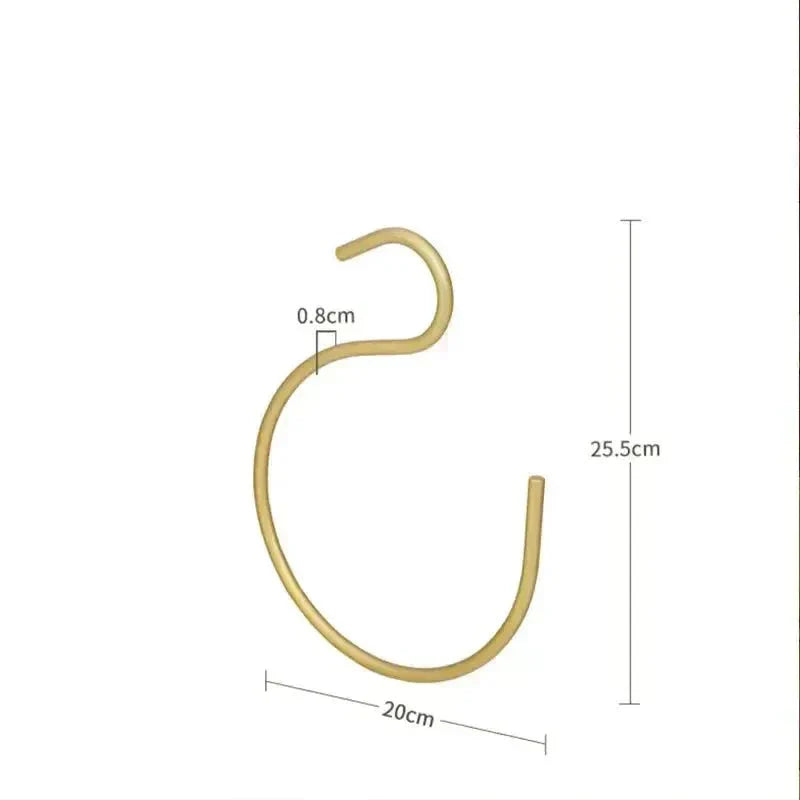 S Shaped Metal Wardrobe Hangers, Set of 5