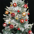 Christmas Tree Ornament Set, Shatterproof Plastic Baubles - product view 2