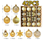 Christmas Tree Ornament Set, Shatterproof Plastic Baubles - product view 9