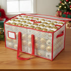 Christmas Ornament Storage Box Large Zippered Plastic Organiser