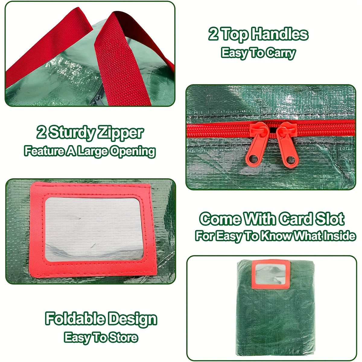 Christmas Tree Storage Bag Heavy Duty Waterproof Plastic Organiser