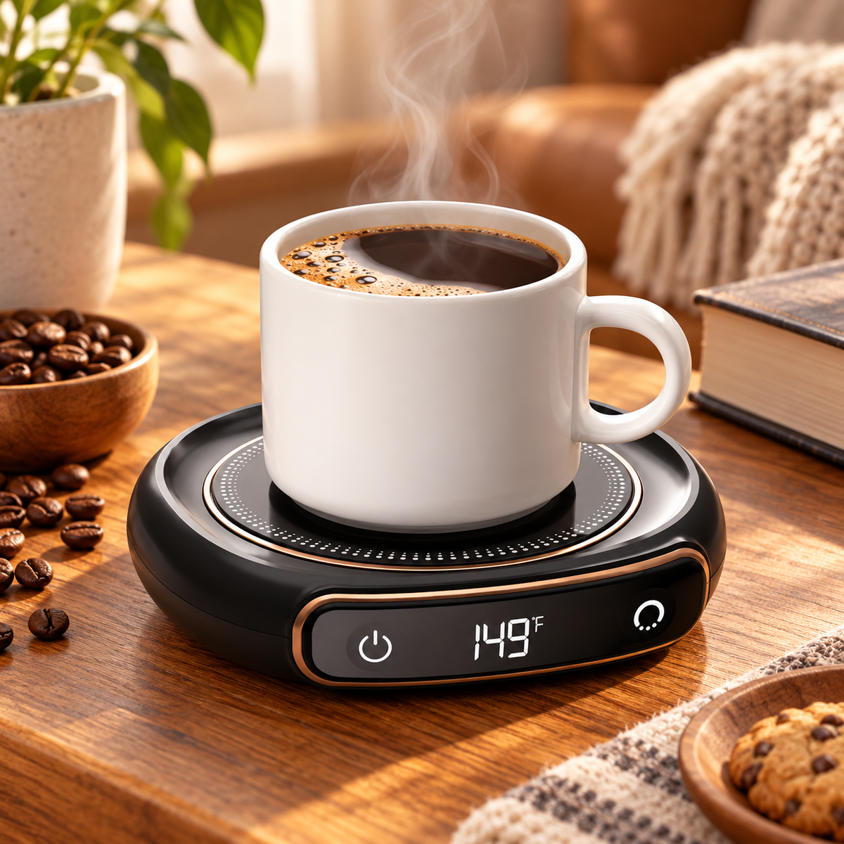 Coffee Mug Warmer USB Rechargeable Temperature Control