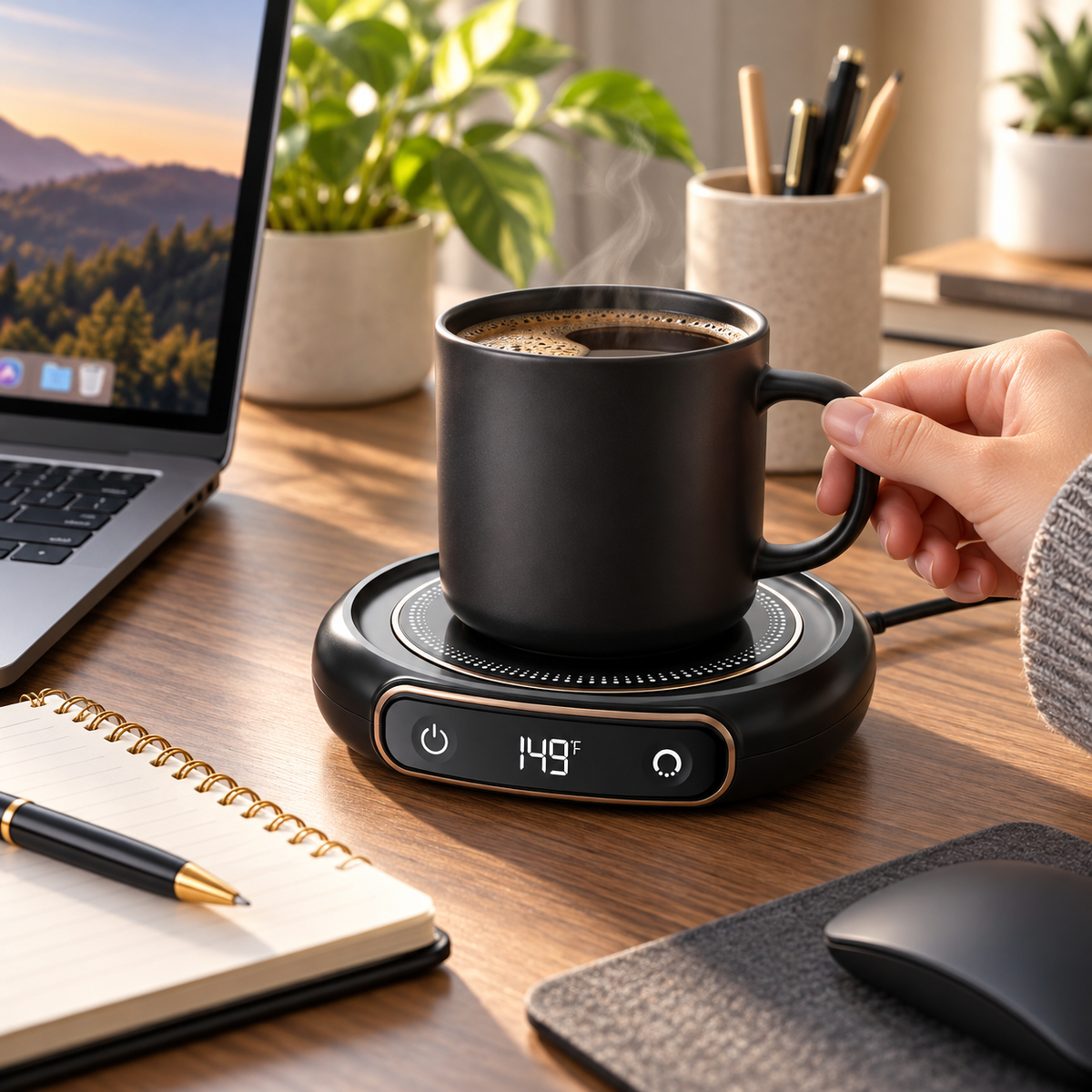 Coffee Mug Warmer USB Rechargeable Temperature Control