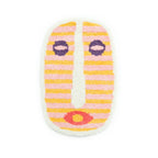 Abstract Face Bath Mat, Colourful Tufted Oval Rug - product view 2