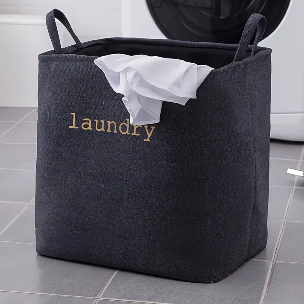 Rectangular Foldable Fabric Laundry Basket – image 1