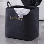 Rectangular Foldable Fabric Laundry Basket – image 1