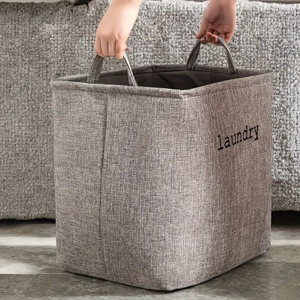 Rectangular Foldable Fabric Laundry Basket – image 4