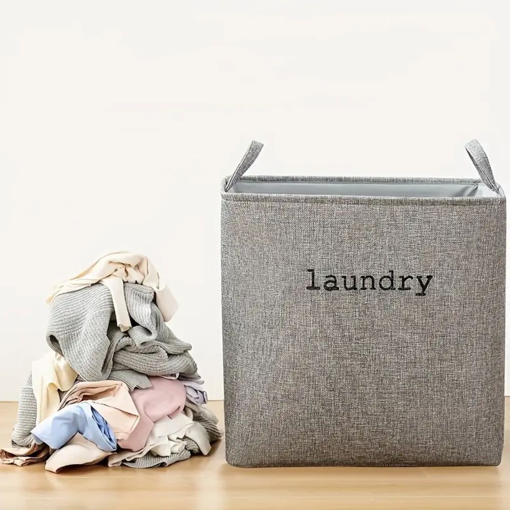 Rectangular Foldable Fabric Laundry Basket – image 3
