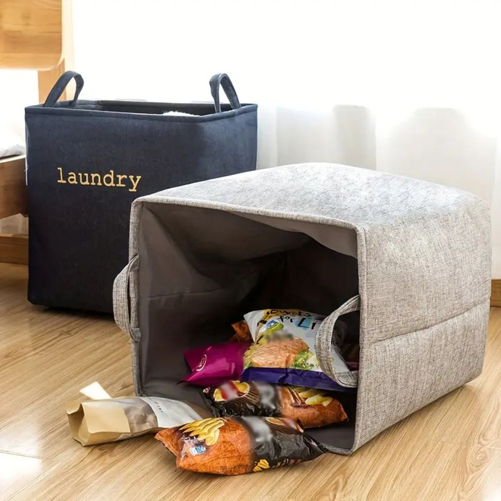 Rectangular Foldable Fabric Laundry Basket – image 5