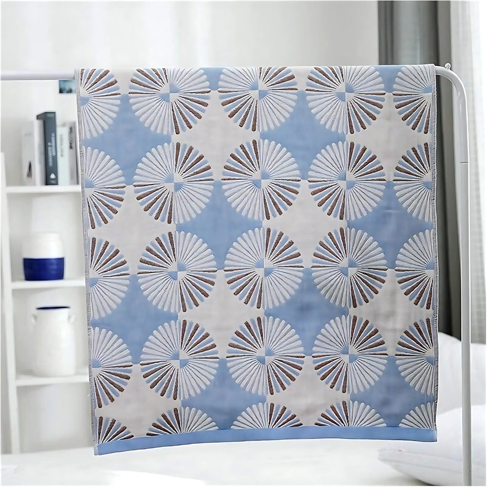 Floral Jacquard Cotton Bath Towel – image 4