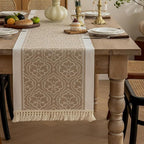Damask Floral Tassel Table Runner – image 9