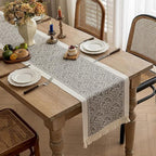 Damask Floral Tassel Table Runner – image 12